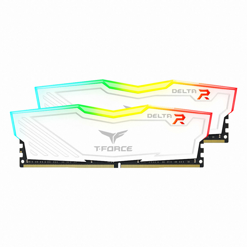 팀그룹 TeamGroup T-Force DDR4 8G PC4-21300 CL15 Delta RGB 화이트 (4Gx2)